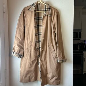 Jones New York Country Trench Coat Tan Women’s Medium Jacket Excellent Condition